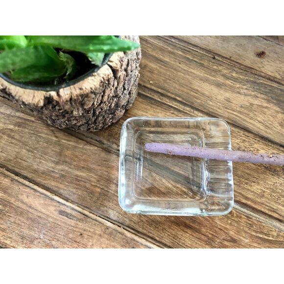 Vintage Clear Glass Ashtray, Art Deco Design Dish, Trinket Dish, Retro Ashtray - Picture 1 of 10